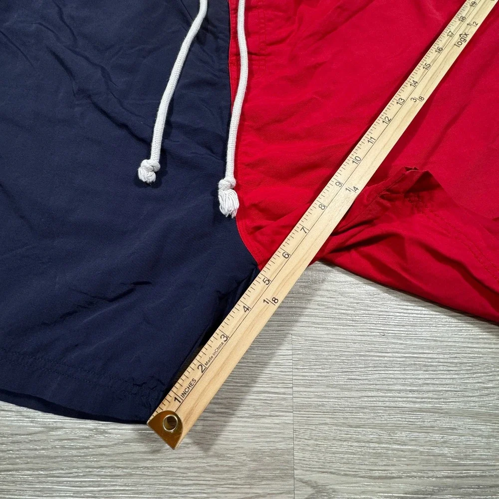 Canterbury Men's Swim Shorts Color Block Navy Red 2XL Mesh Lined Drawstring Logo